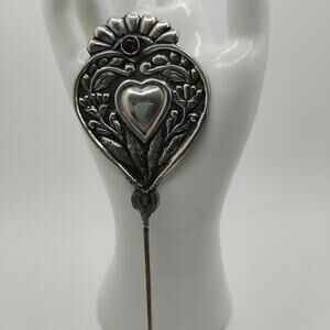 Vintage Sterling Silver Hat/Hair Pin 6 inches by 2 inches